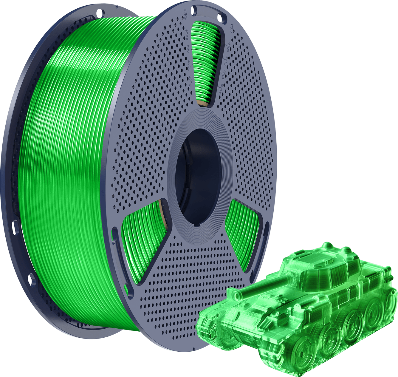 SUNLU – PLA Transparent Grün – 1,75 mm – 1,0 kg
