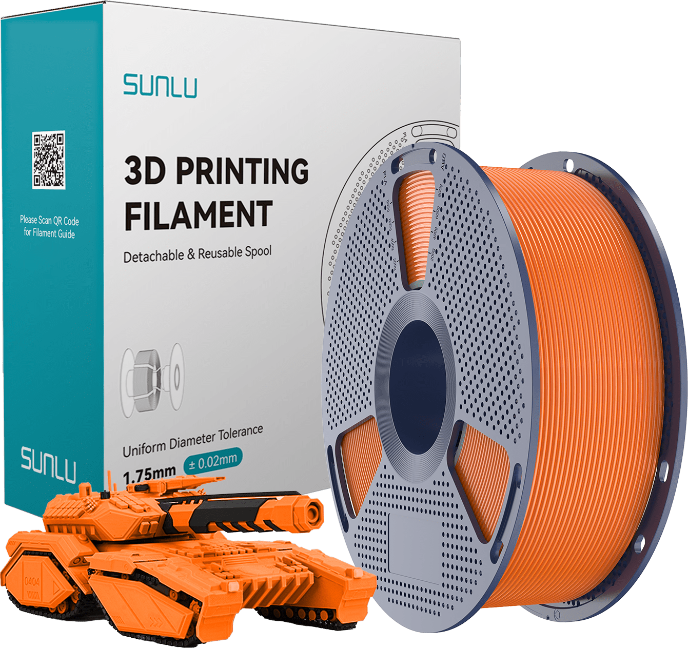 SUNLU – PLA Sunny Orange – 1,75 mm – 1,0 kg