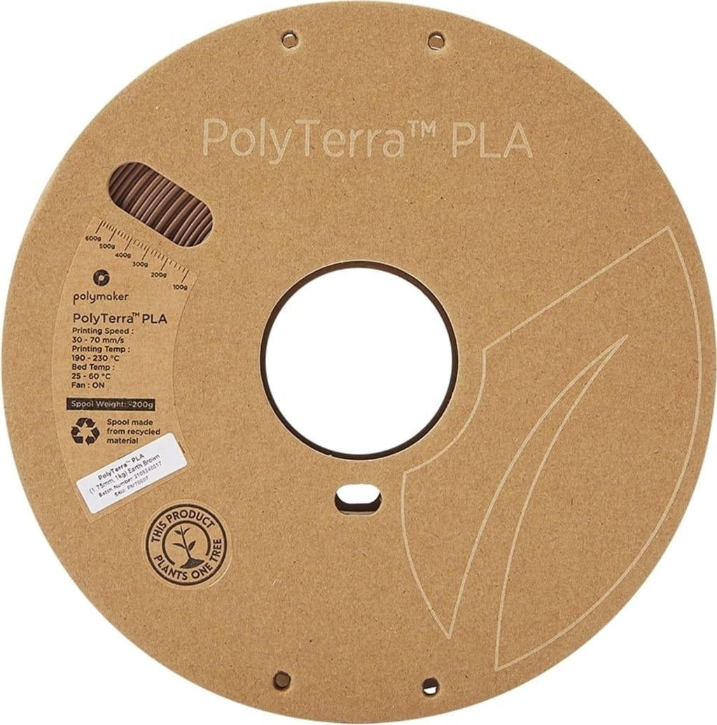 Polymaker – PolyTerra PLA Earth Brown – 1,75 mm – 1 kg
Polymaker – PolyTerra PLA Earth Brown – 2,85 mm – 1 kg