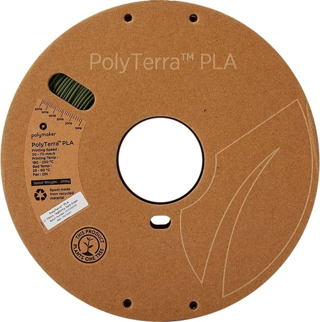 Polymaker – PolyTerra PLA Armeegrün – 1,75 mm – 1 kg