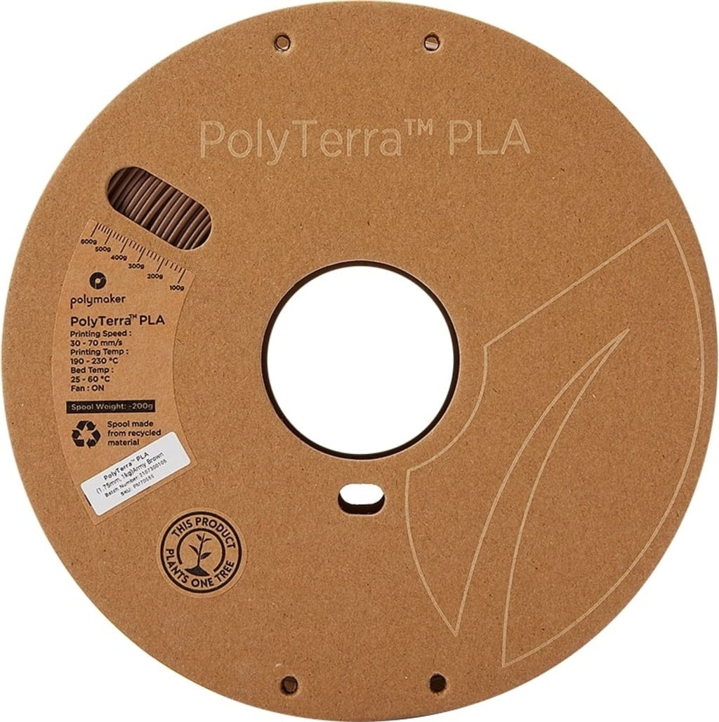 Polymaker – PolyTerra PLA Army Brown – 1,75 mm – 1 kg