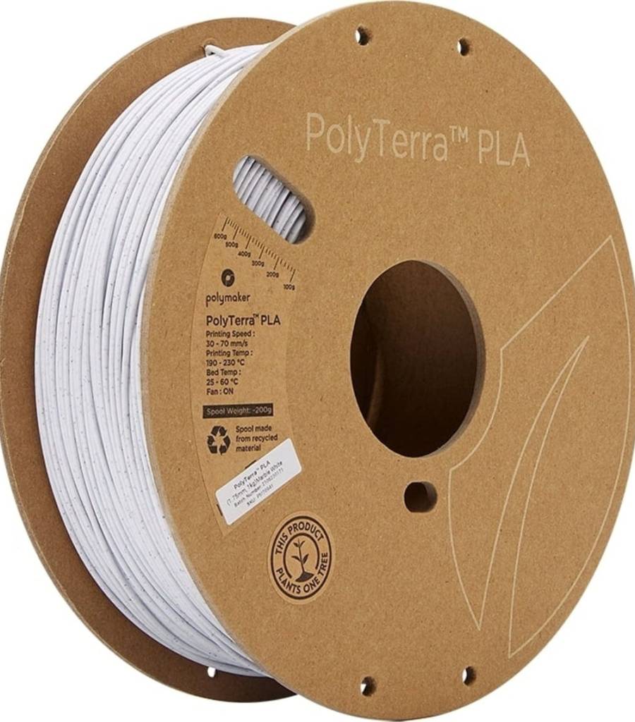 Polymaker – PolyTerra PLA Marble White – 1,75 mm – 1 kg