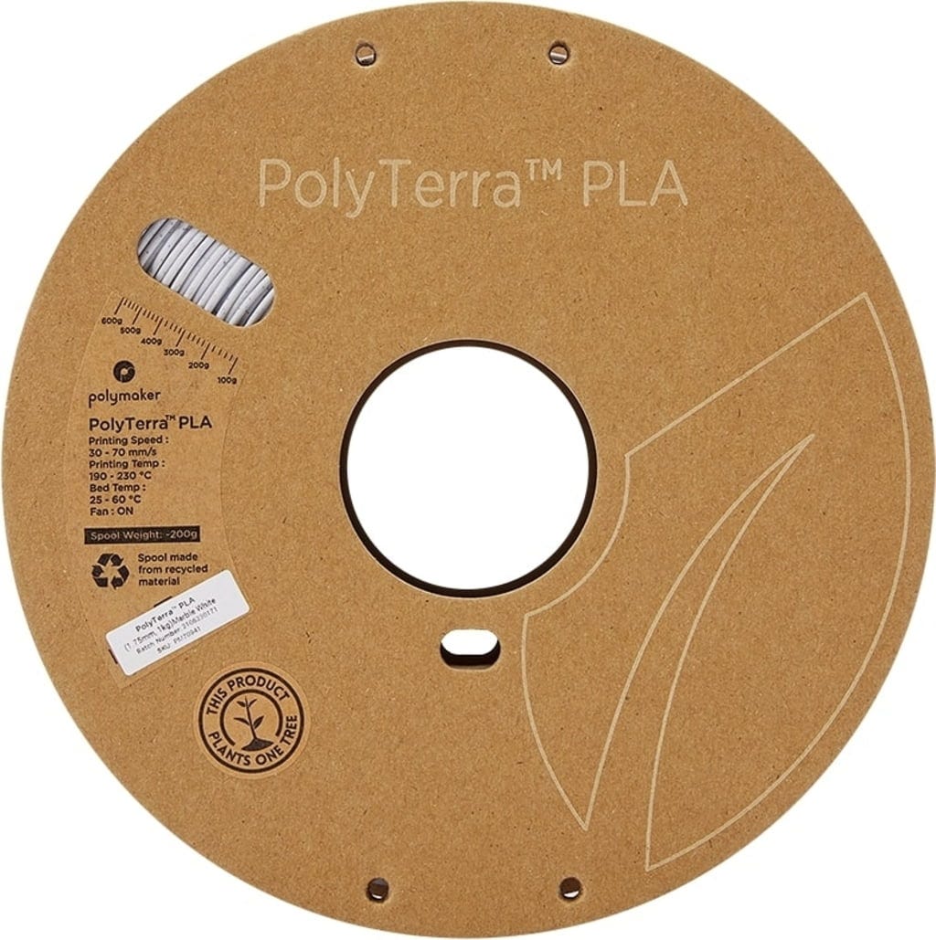 Polymaker – PolyTerra PLA Marble White – 1,75 mm – 1 kg