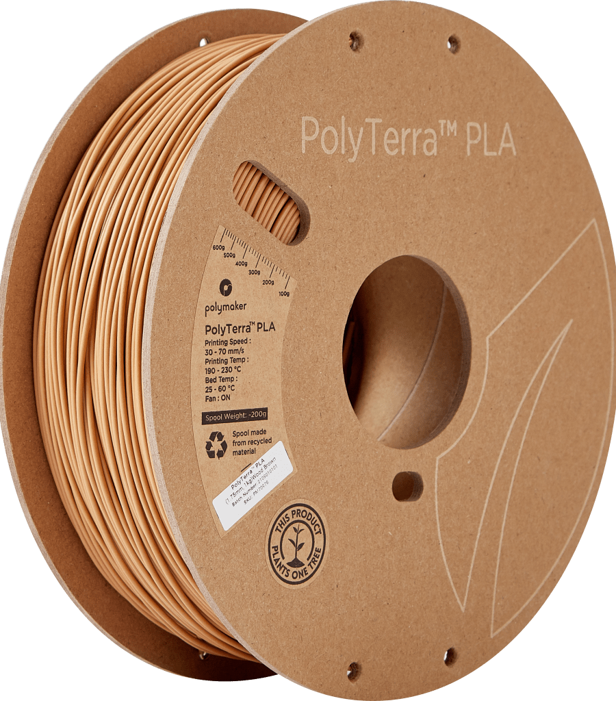 Polymaker – PolyTerra PLA Wood Brown – 1,75 mm – 1,0 kg