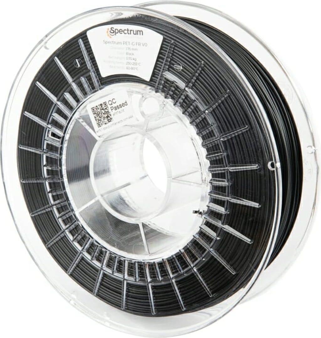 Spectrum – PET-G Flammhemmend Schwarz – 1,75 mm – 0,75 kg