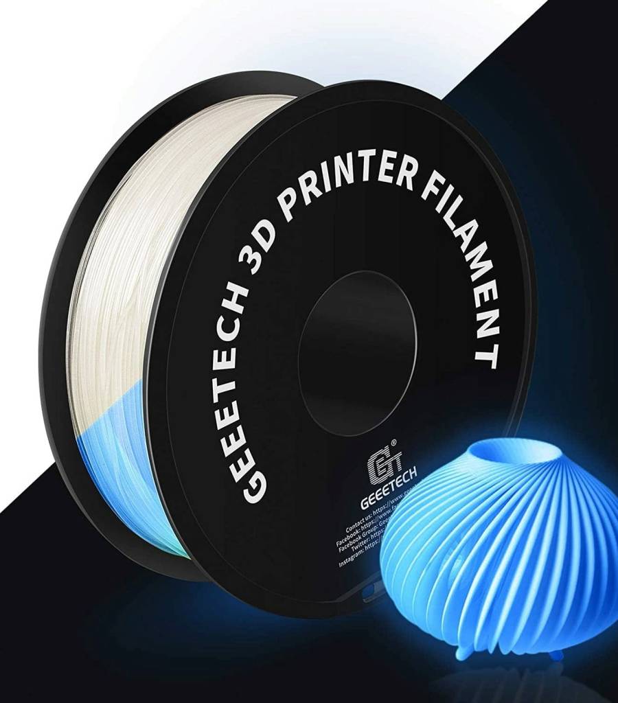 GEEETECH – PLA Nachleuchtend Blau – 1,75 mm – 1,0 kg