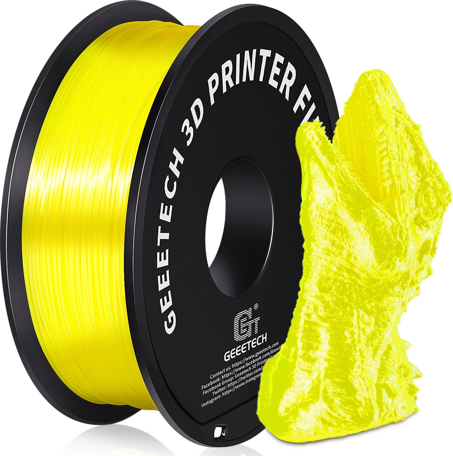 GEEETECH – PLA Silk Yellow – 1,75 mm – 1 kg