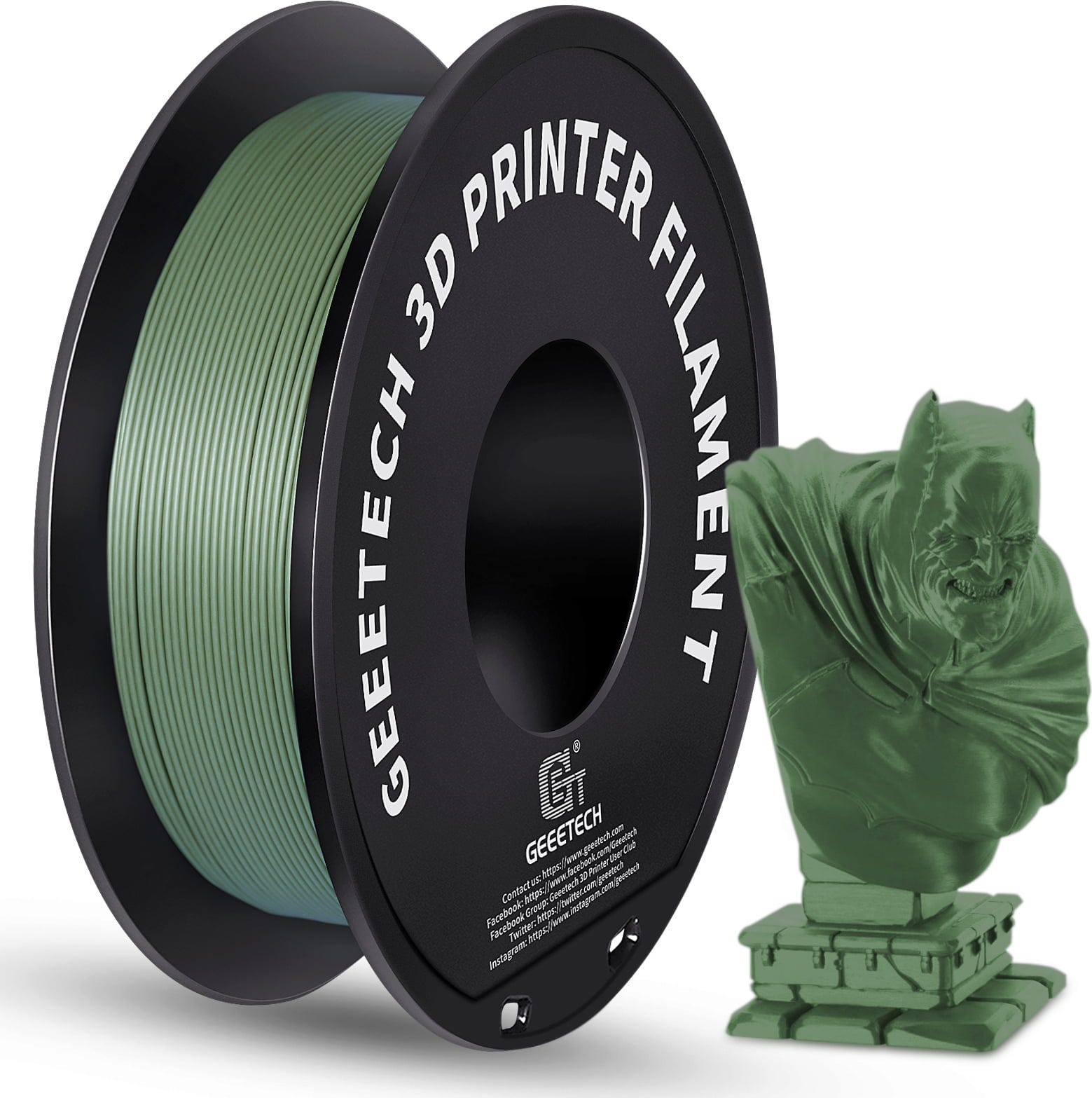 GEEETECH – PLA Matte Green – 1,75 mm – 1 kg