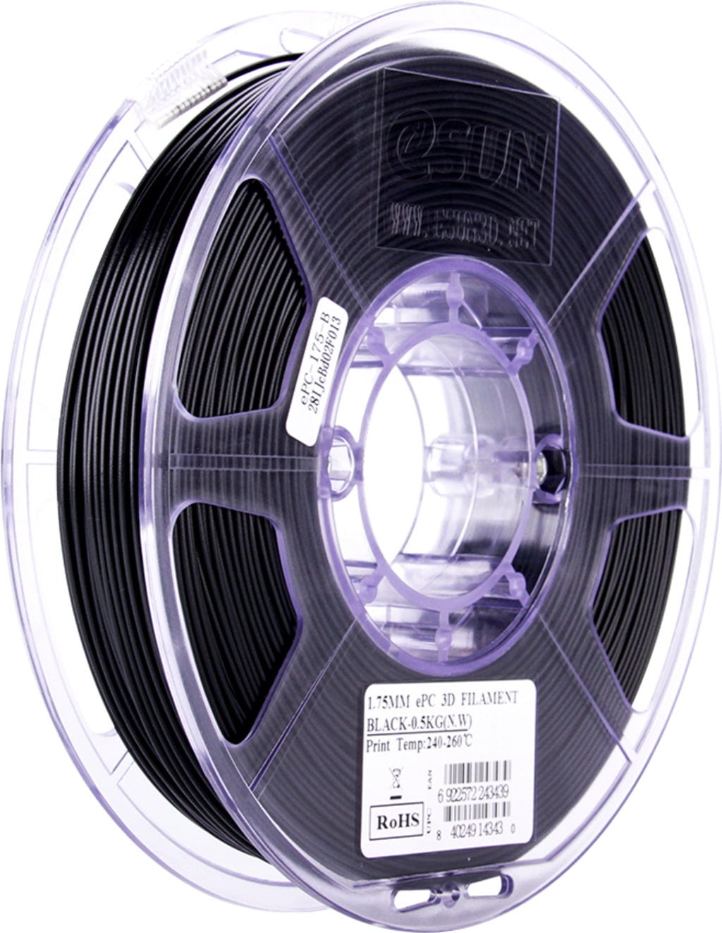 eSUN – Polycarbonat Schwarz – 1,75 mm – 0.5 kg