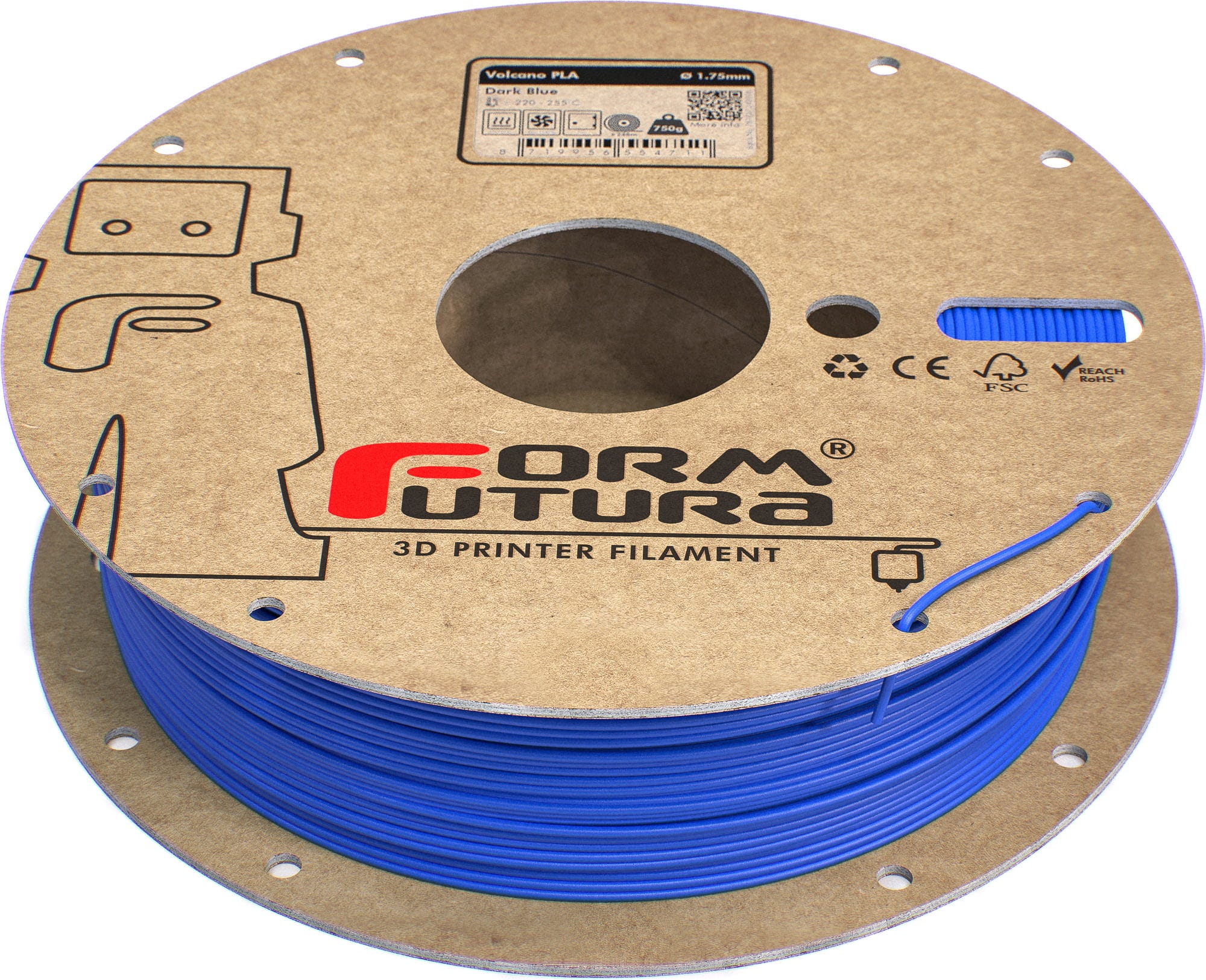 FormFutura – Volcano PLA Dark Blue – 1,75 mm – 0,75 kg