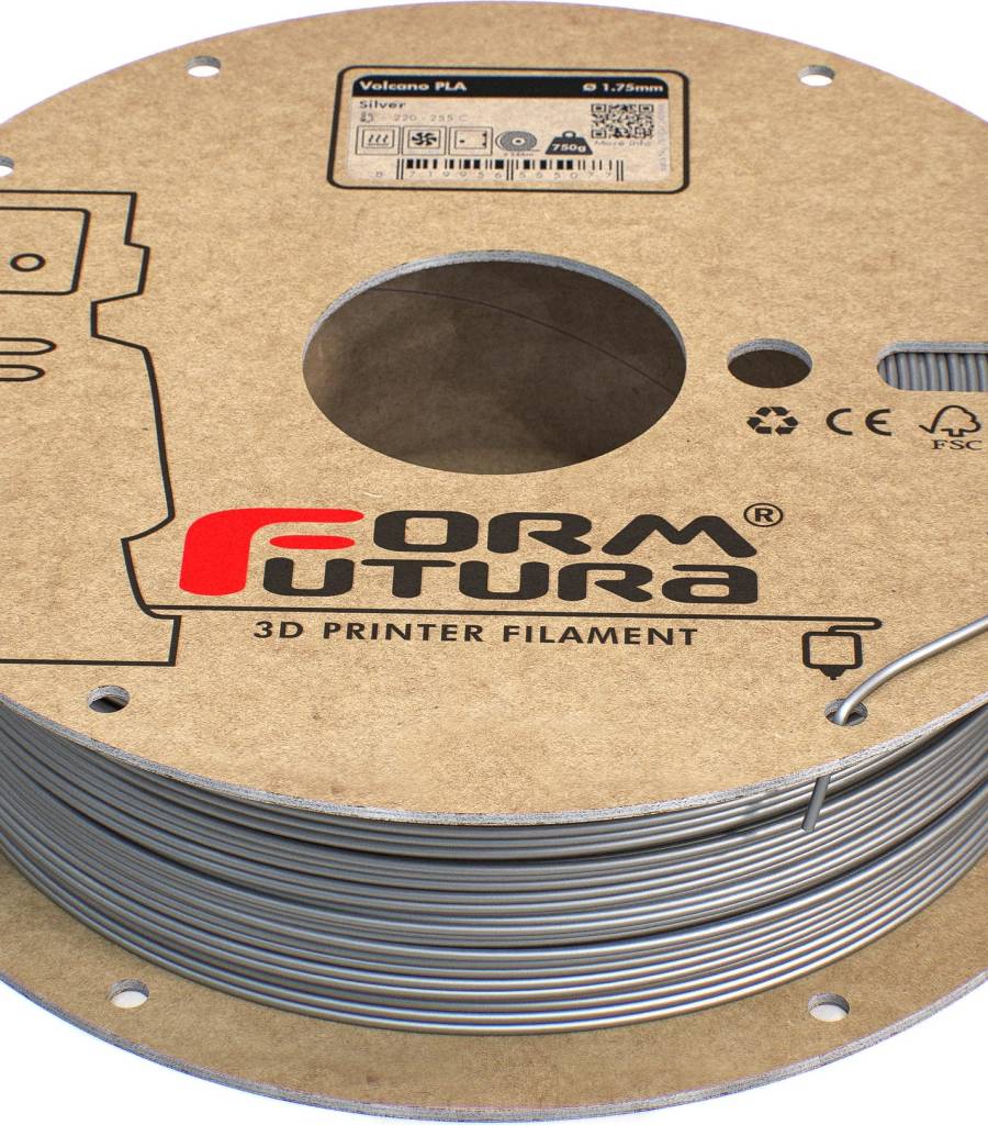 FormFutura – Volcano PLA Silver – 1.75 mm – 0.75 kg