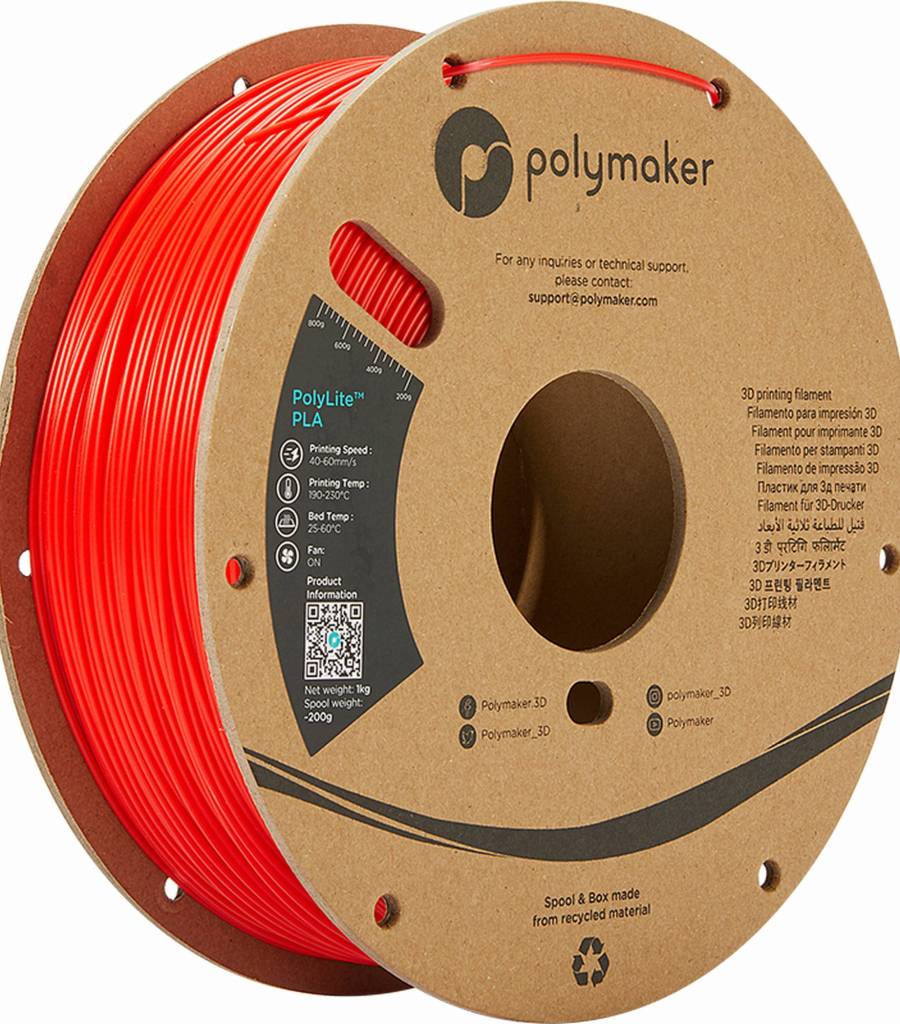 Polymaker – PolyLite PLA Rot – 1,75 mm – 1 kg