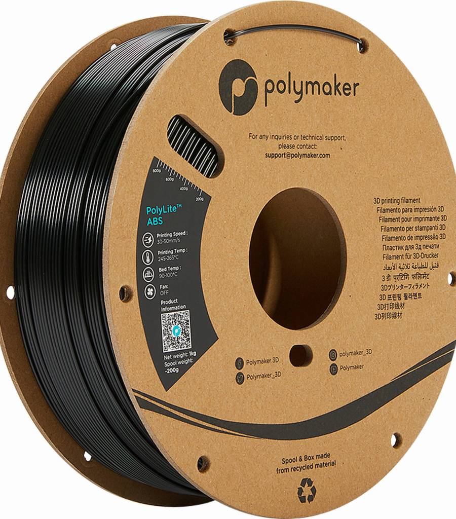 Polymaker – PolyLite ABS Schwarz – 1,75 mm – 3,0 kg