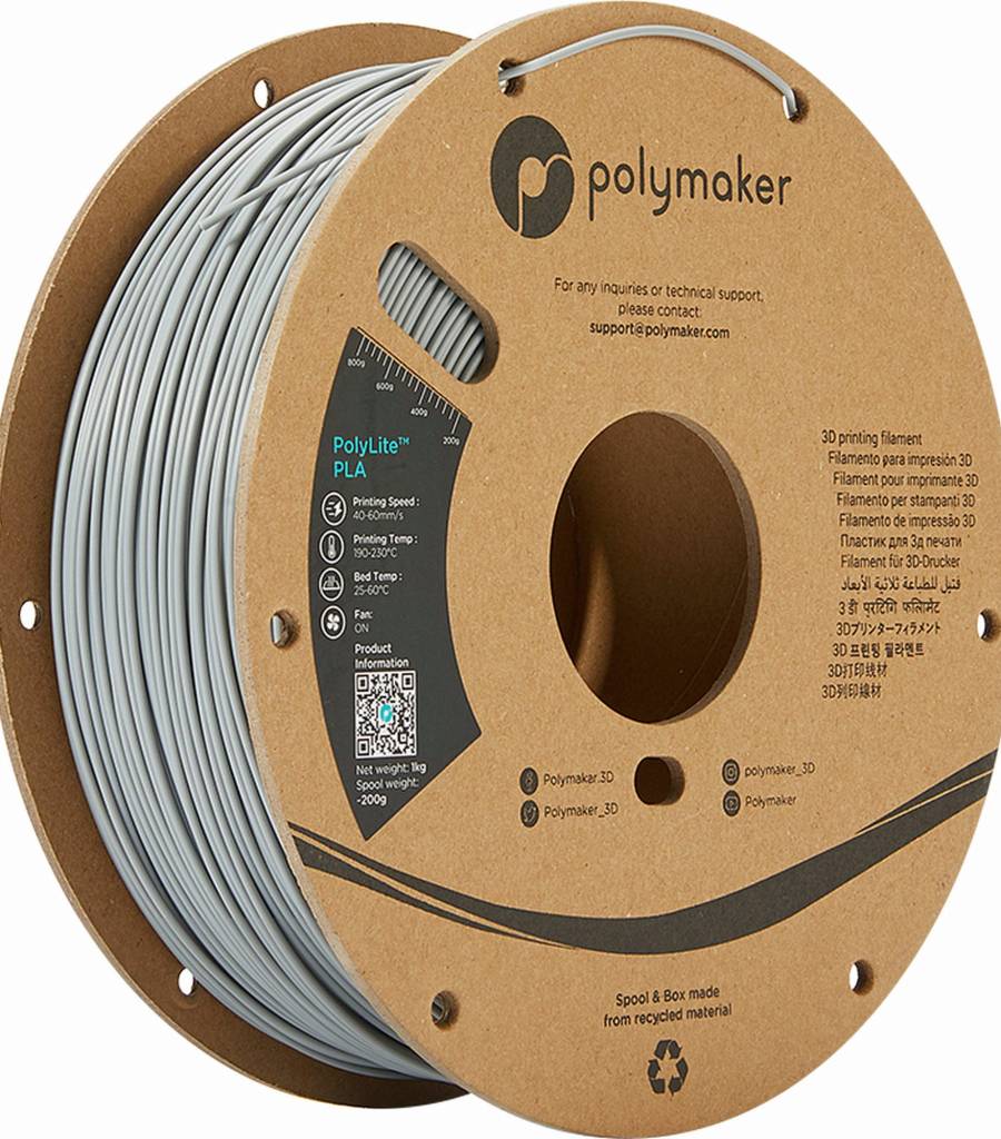 Polymaker – PolyLite PLA Grau – 1,75 mm – 1.0 kg