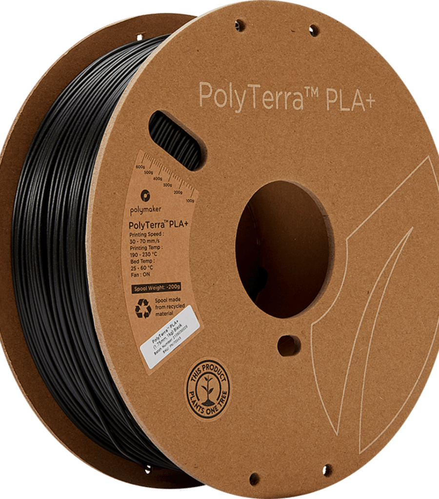 Polymaker – PolyTerra PLA+ Black – 1,75 mm – 1 kg