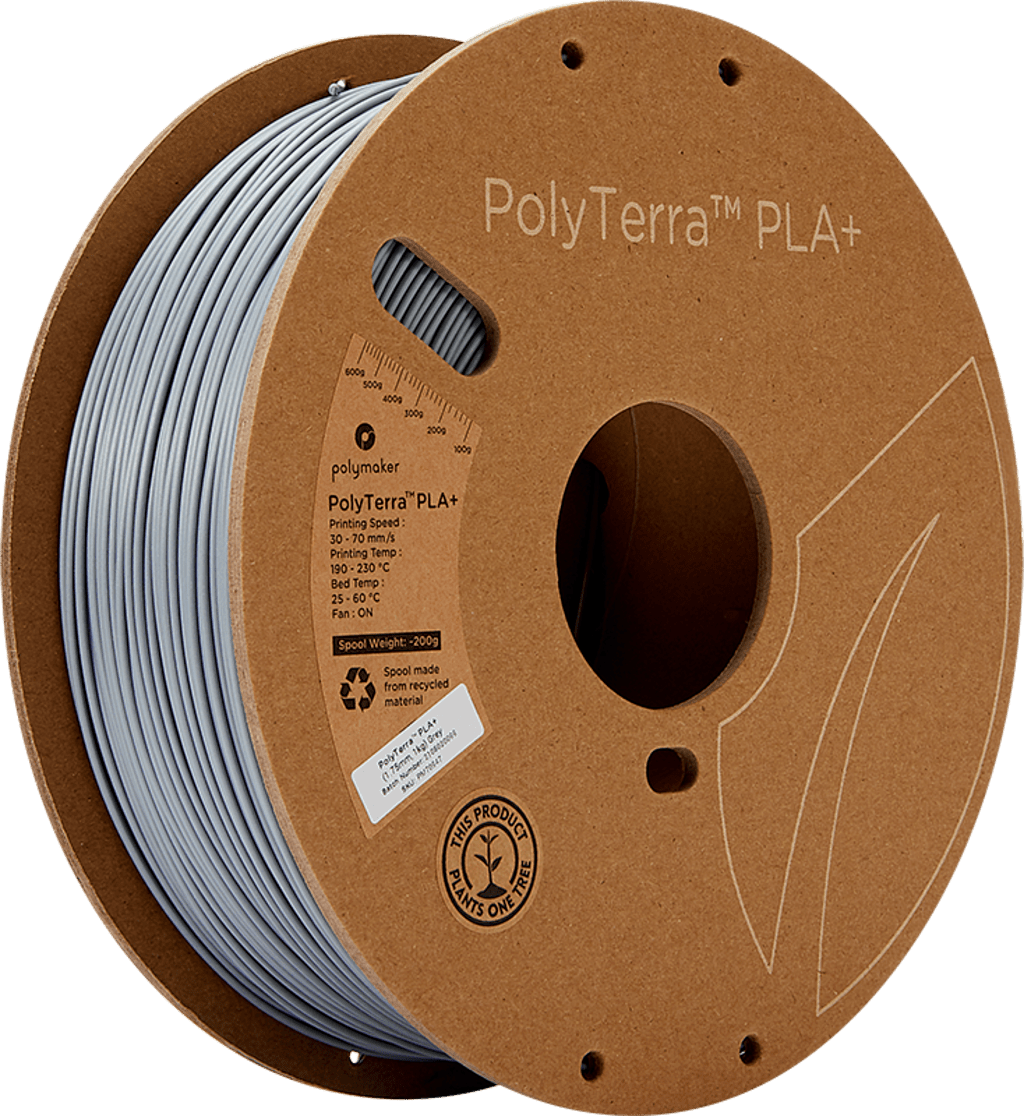 Polymaker – PolyTerra PLA+ Grey – 1,75 mm – 1,0 kg