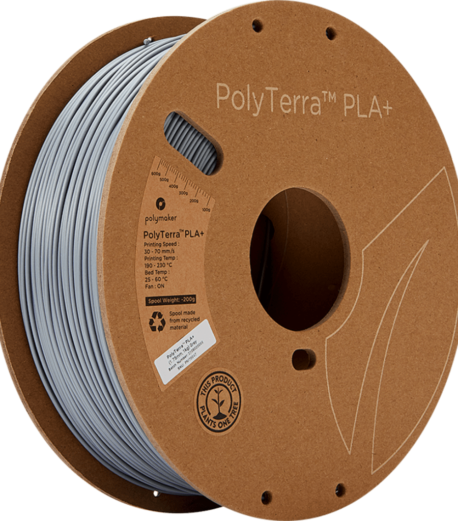 Polymaker – PolyTerra PLA+ Grey – 1,75 mm – 1,0 kg