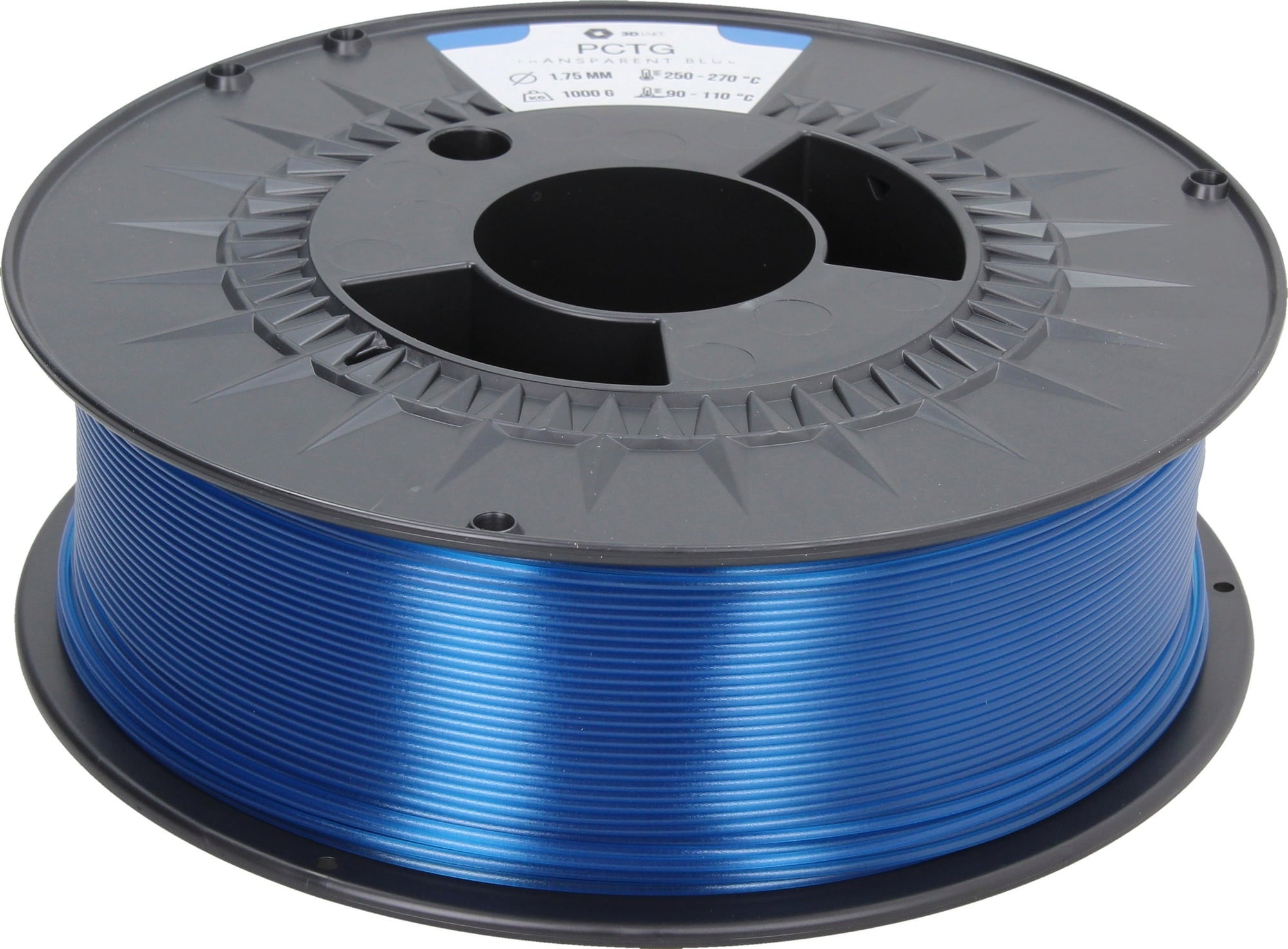 3DJAKE – PCTG Transparent Blau – 1,75 mm – 1.0 kg
