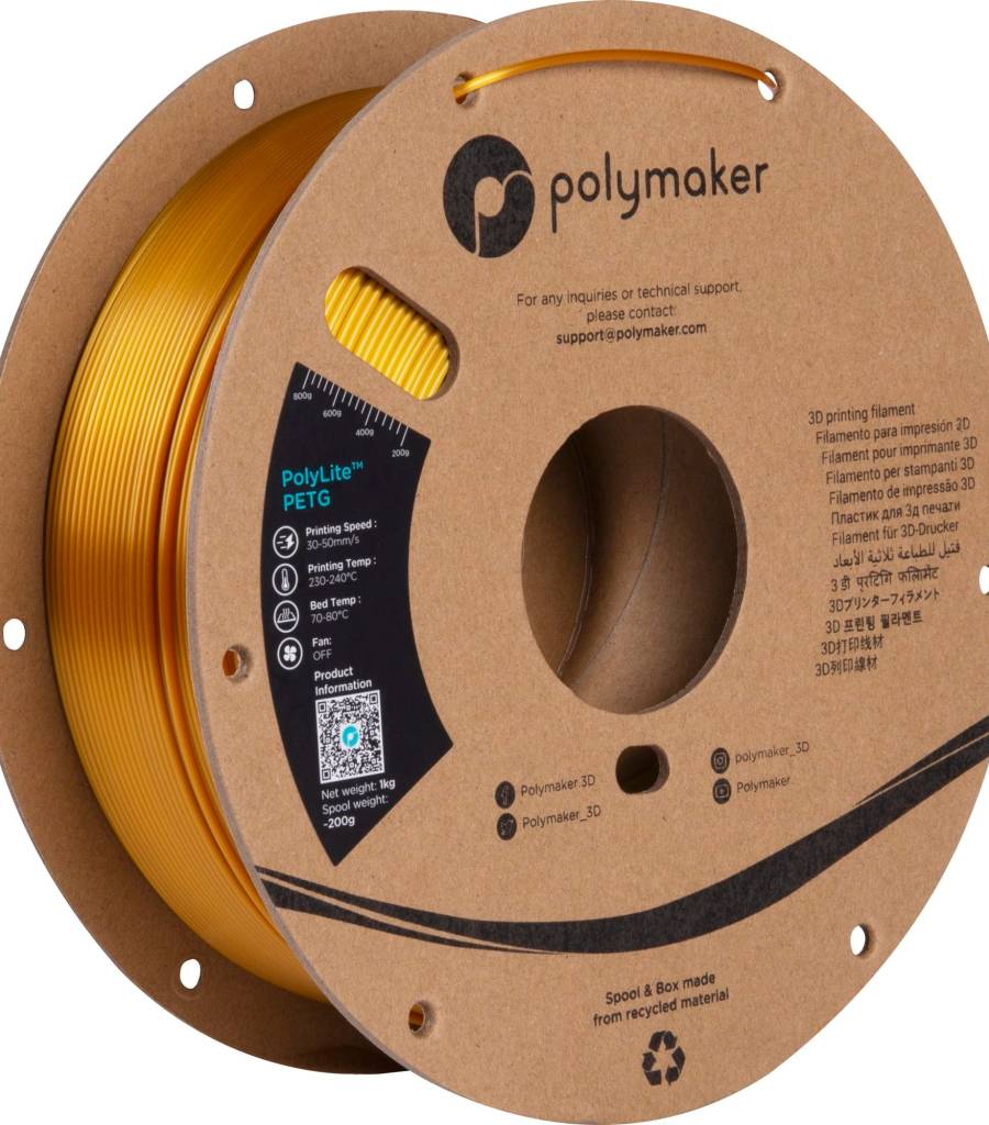 Polymaker – PolyLite PETG Gold – 1,75 mm – 1 kg