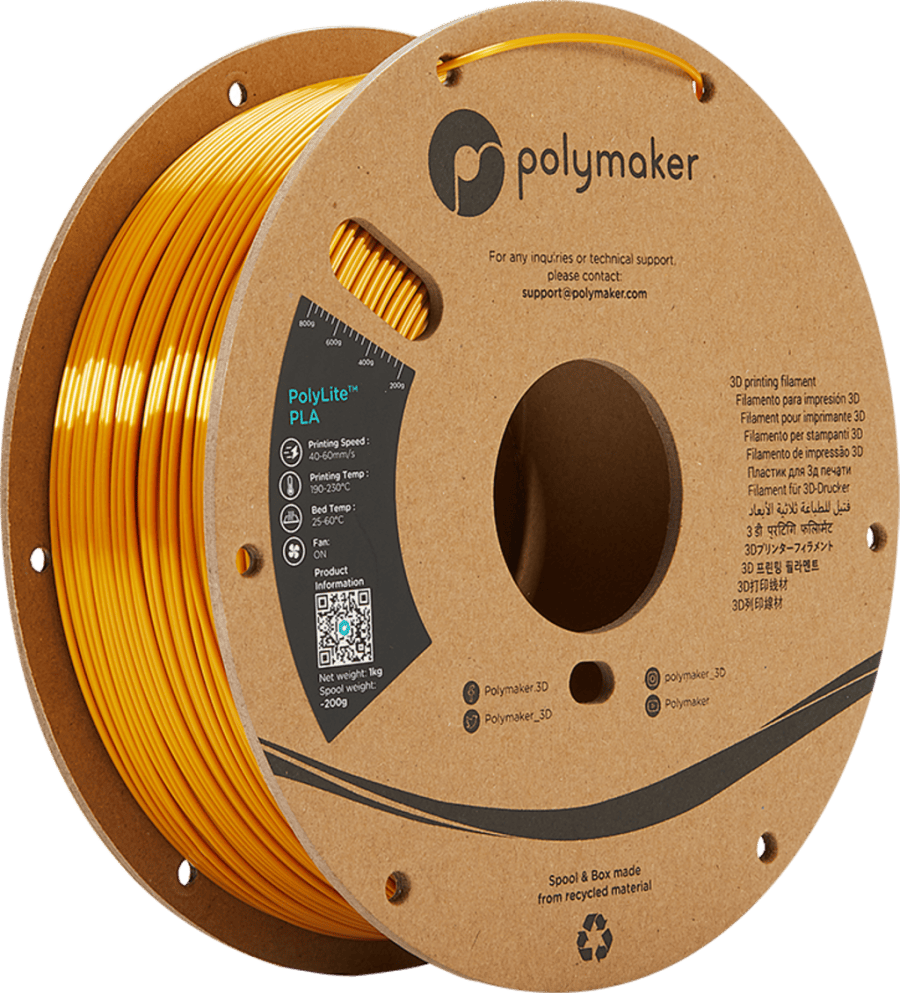 Polymaker – Panchroma PLA Silk Gold – 1,75 mm – 1 kg Polymaker – Panchroma PLA Silk Gold – 1,75 mm – 1 kg