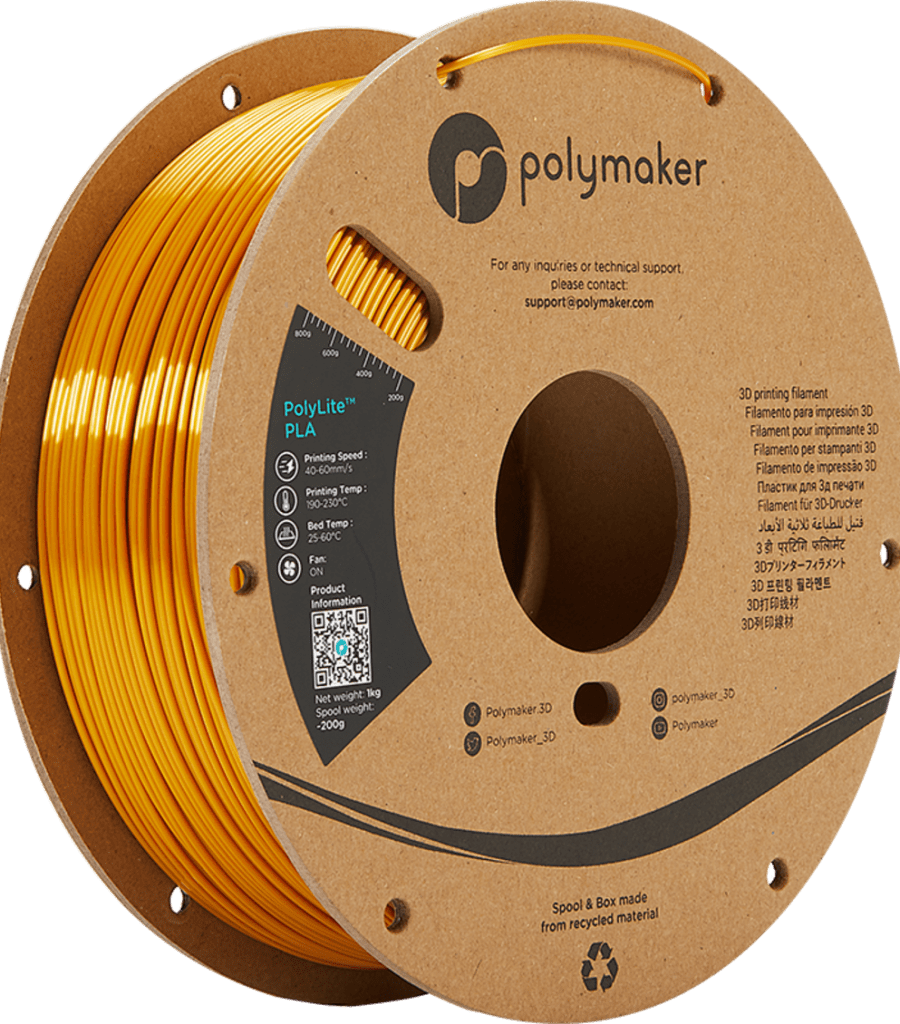 Polymaker – PolyLite Silk PLA Gold – 1,75 mm – 1 kg