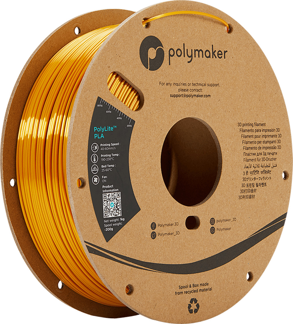 Polymaker – PolyLite Silk PLA Gold – 1,75 mm – 1 kg