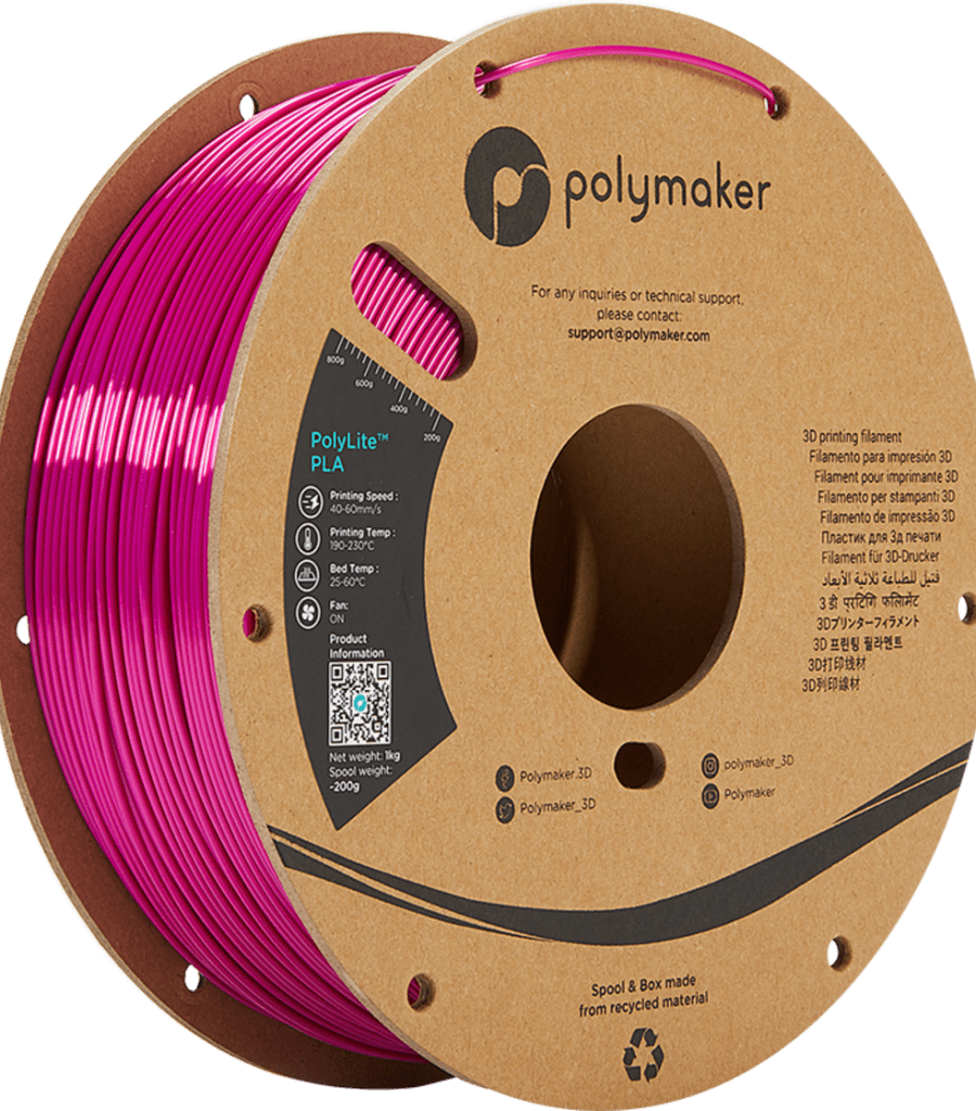 Polymaker – PolyLite Silk PLA Magenta – 1,75 mm – 1 kg
