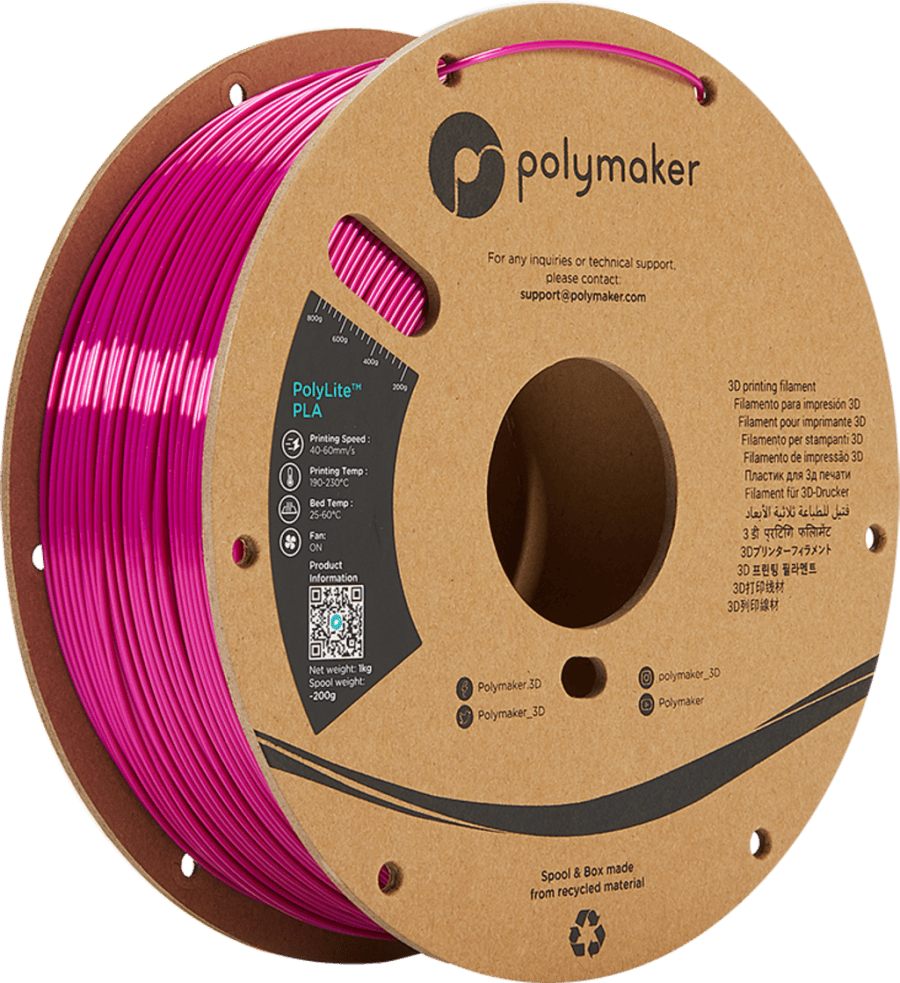 Polymaker – Panchroma PLA Silk Magenta – 1,75 mm – 1 kg Polymaker – Panchroma PLA Silk Magenta – 1,75 mm – 1 kg
