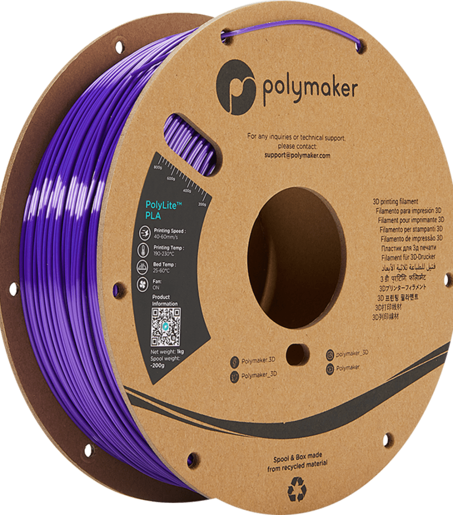 Polymaker – PolyLite Silk PLA Purple – 1,75 mm – 1 kg