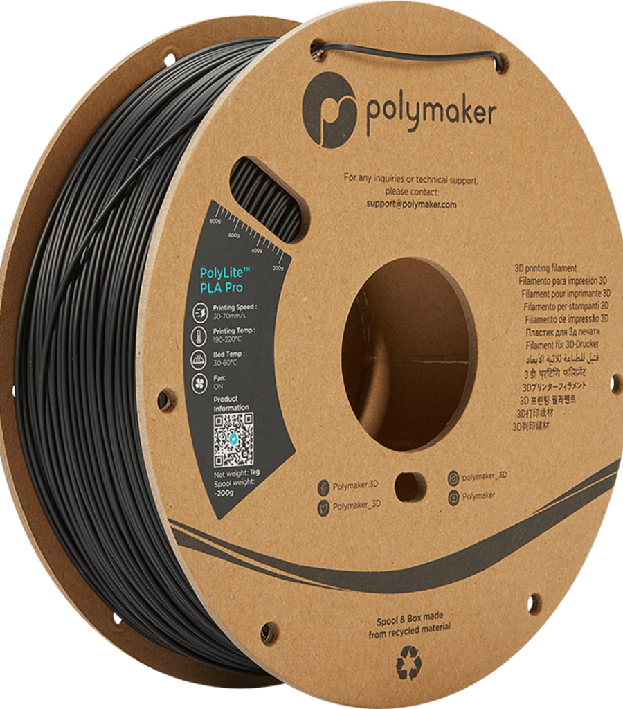 Polymaker – PLA PRO Black – 1,75 mm – 1 kg