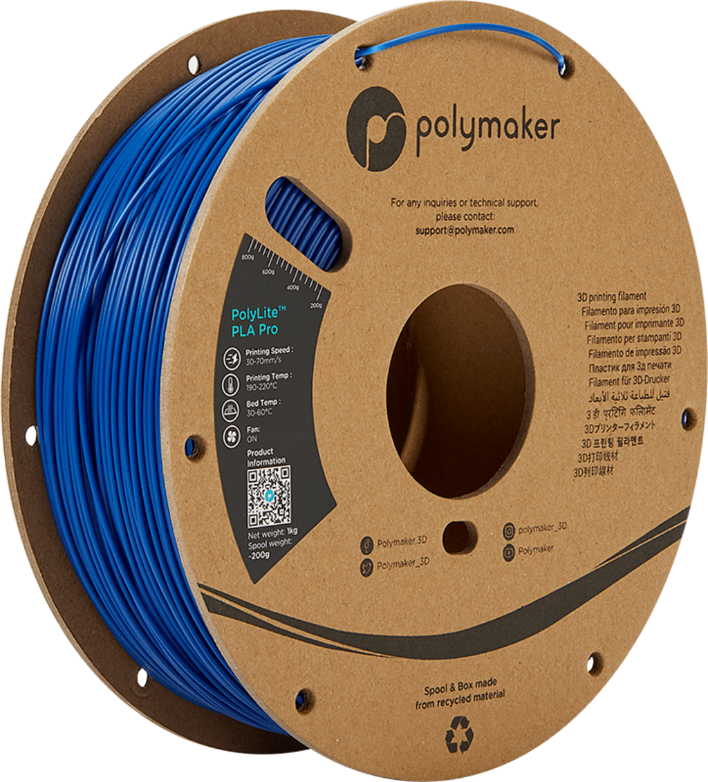 Polymaker – PolyLite PLA PRO Blue – 1,75 mm – 1 kg