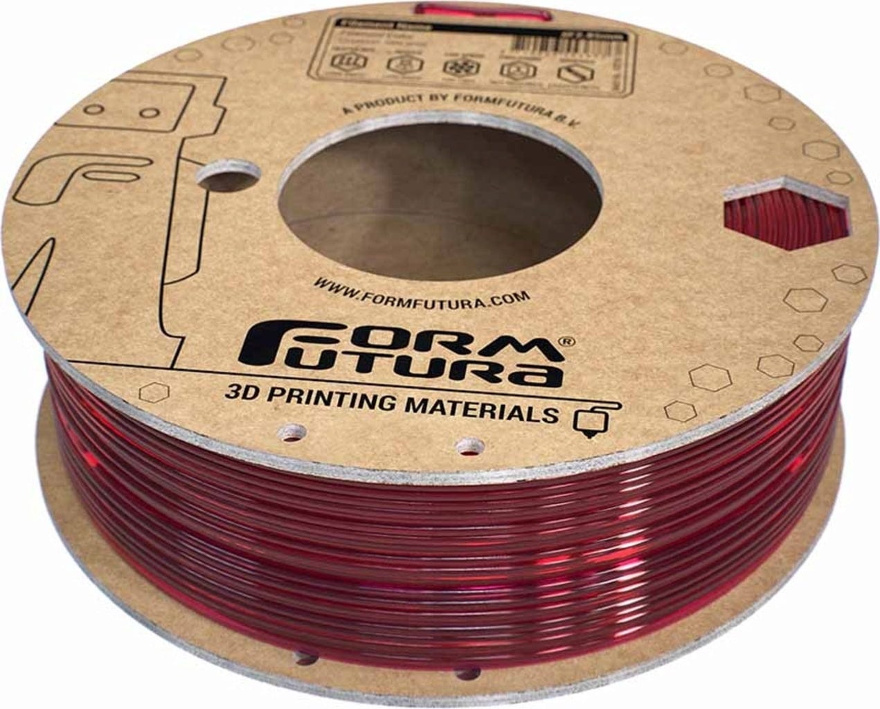 FormFutura – EasyFil ePETG Transparent Red – 1,75 mm – 1 kg