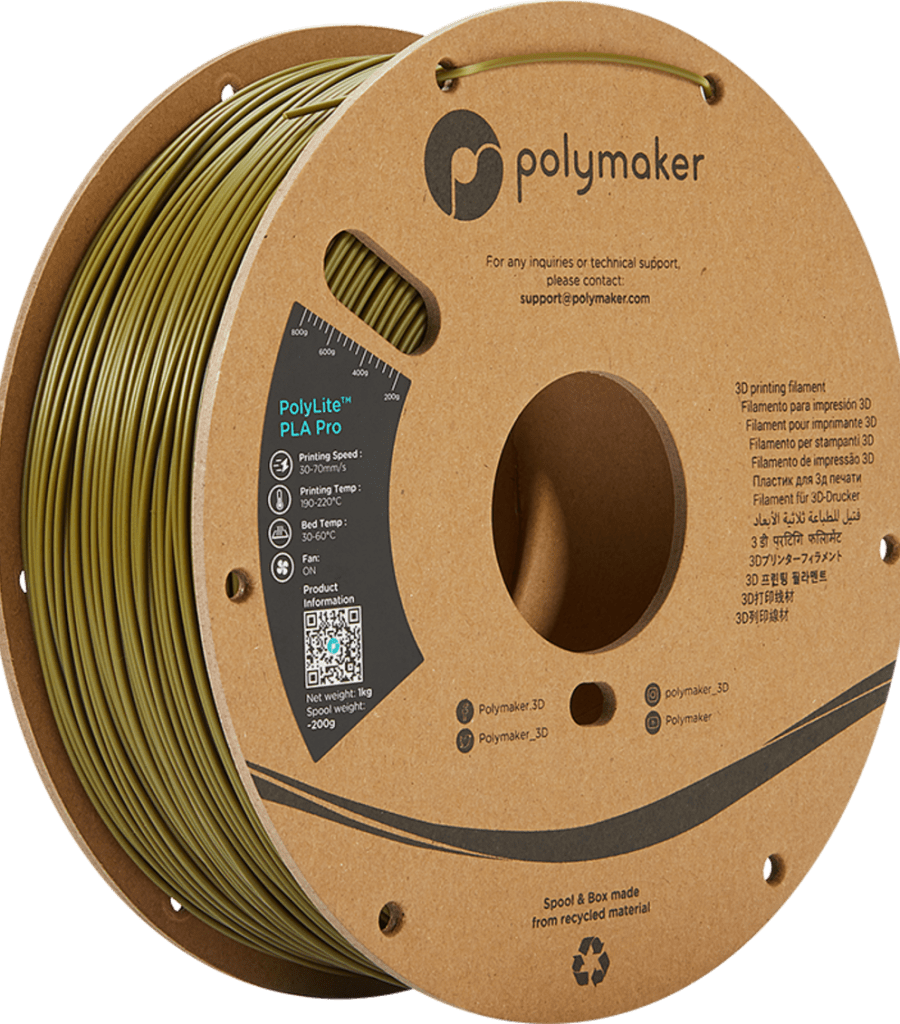 Polymaker – PolyLite PLA PRO Army Green – 1,75 mm – 1 kg