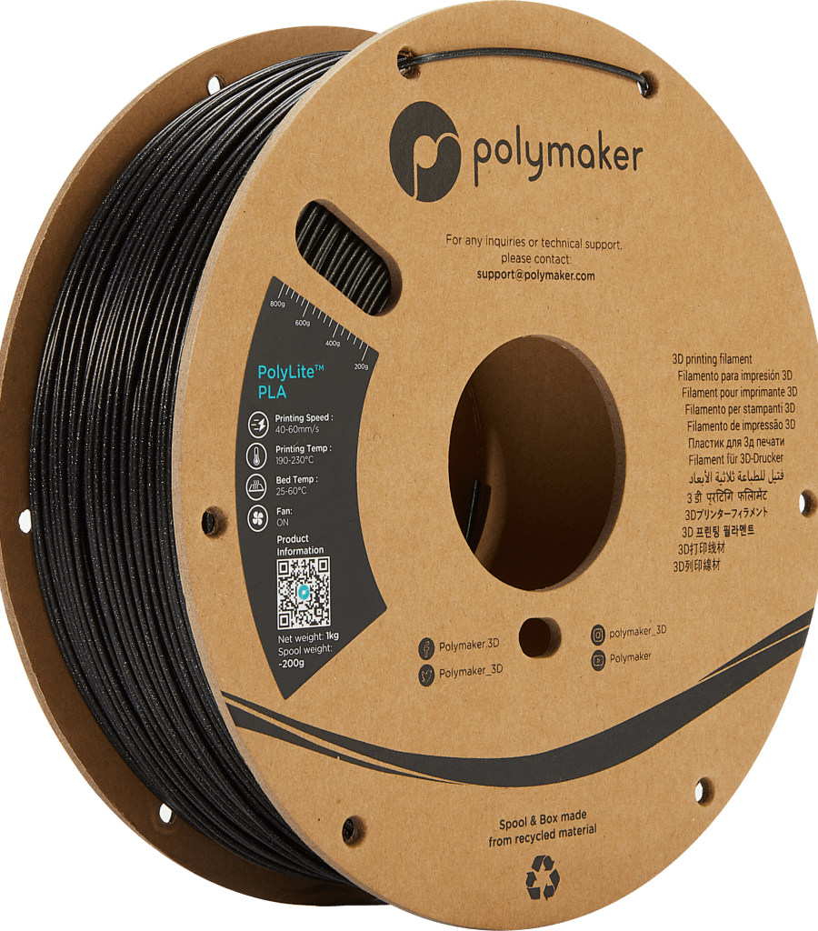 Polymaker – PolyLite PLA Galaxy Black – 1,75 mm – 1,0 kg