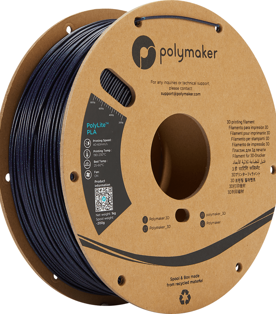 Polymaker – PolyLite PLA Galaxy Dark Blue – 1,75 mm – 1,0 kg