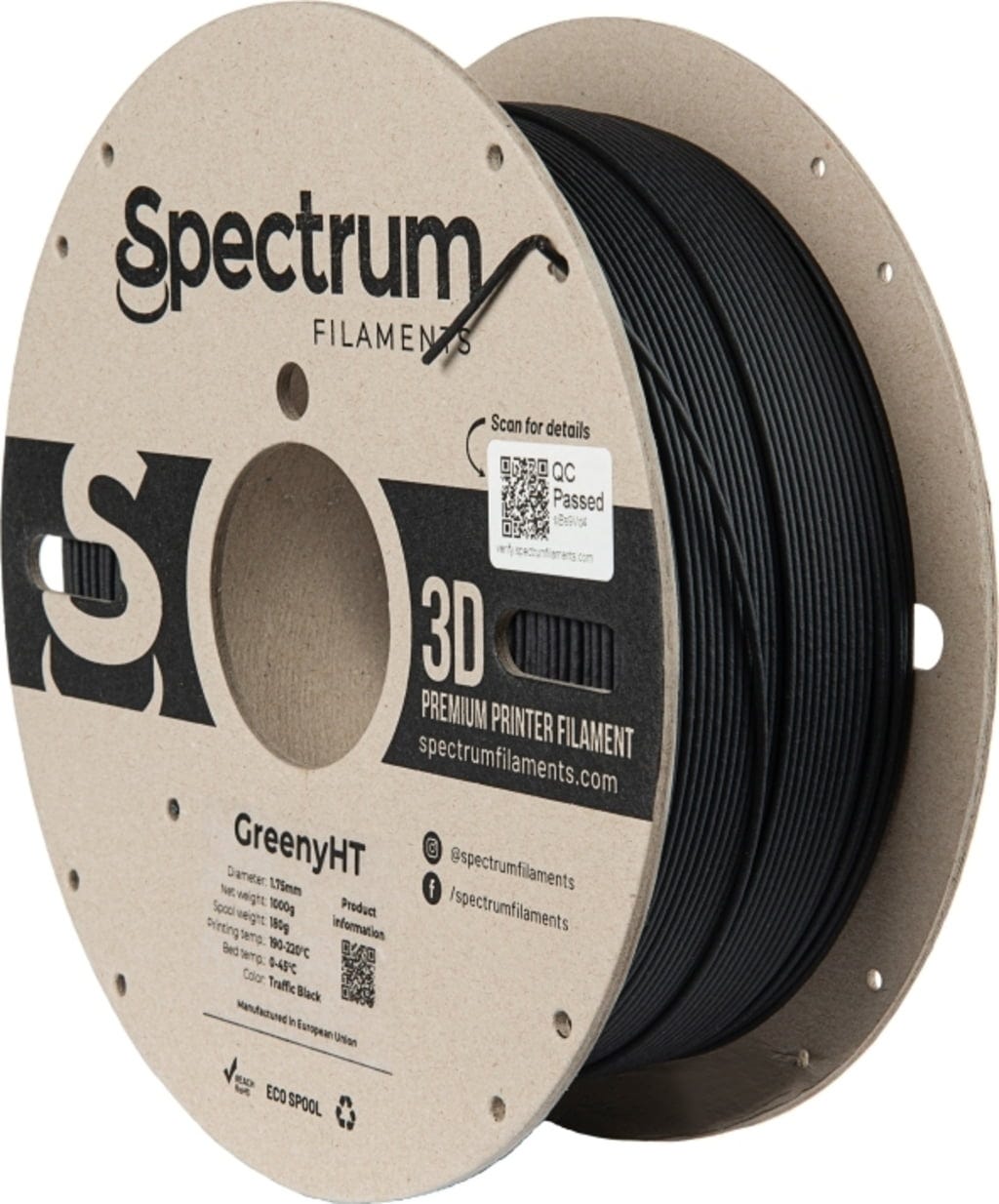Spectrum – GreenyHT Traffic Black – 1,75 mm – 1.0 kg
