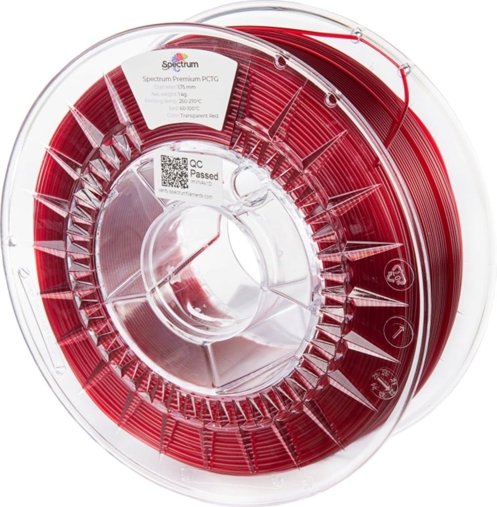 Spectrum – Premium PCTG Transparent Red – 1,75 mm – 1.0 kg