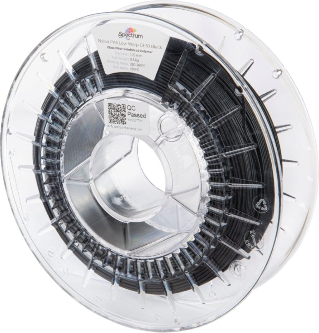 Spectrum – Glasfaserverstärktes Nylon Schwarz – 1,75 mm – 0.5 kg
