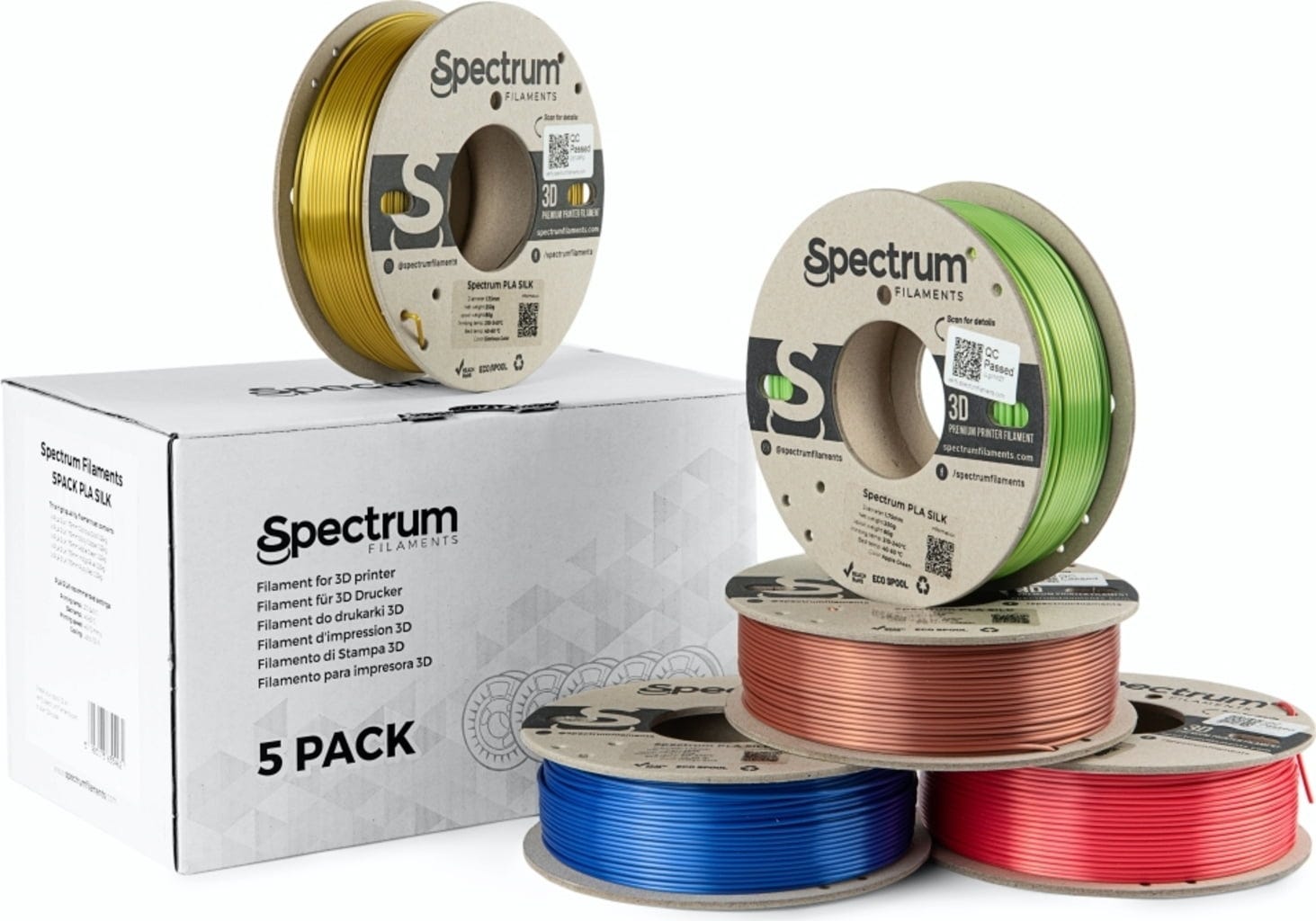 Spectrum – PLA Silk Filament Set – 1,75 mm – 1,25 kg