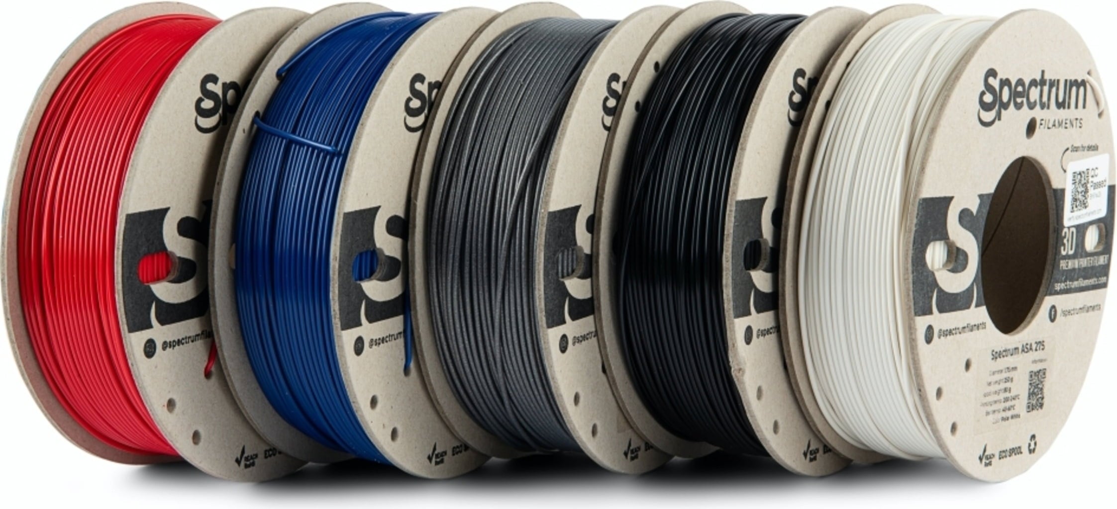Spectrum – ASA Filament Set (5 Farben) – 1,75 mm – 1.25 kg