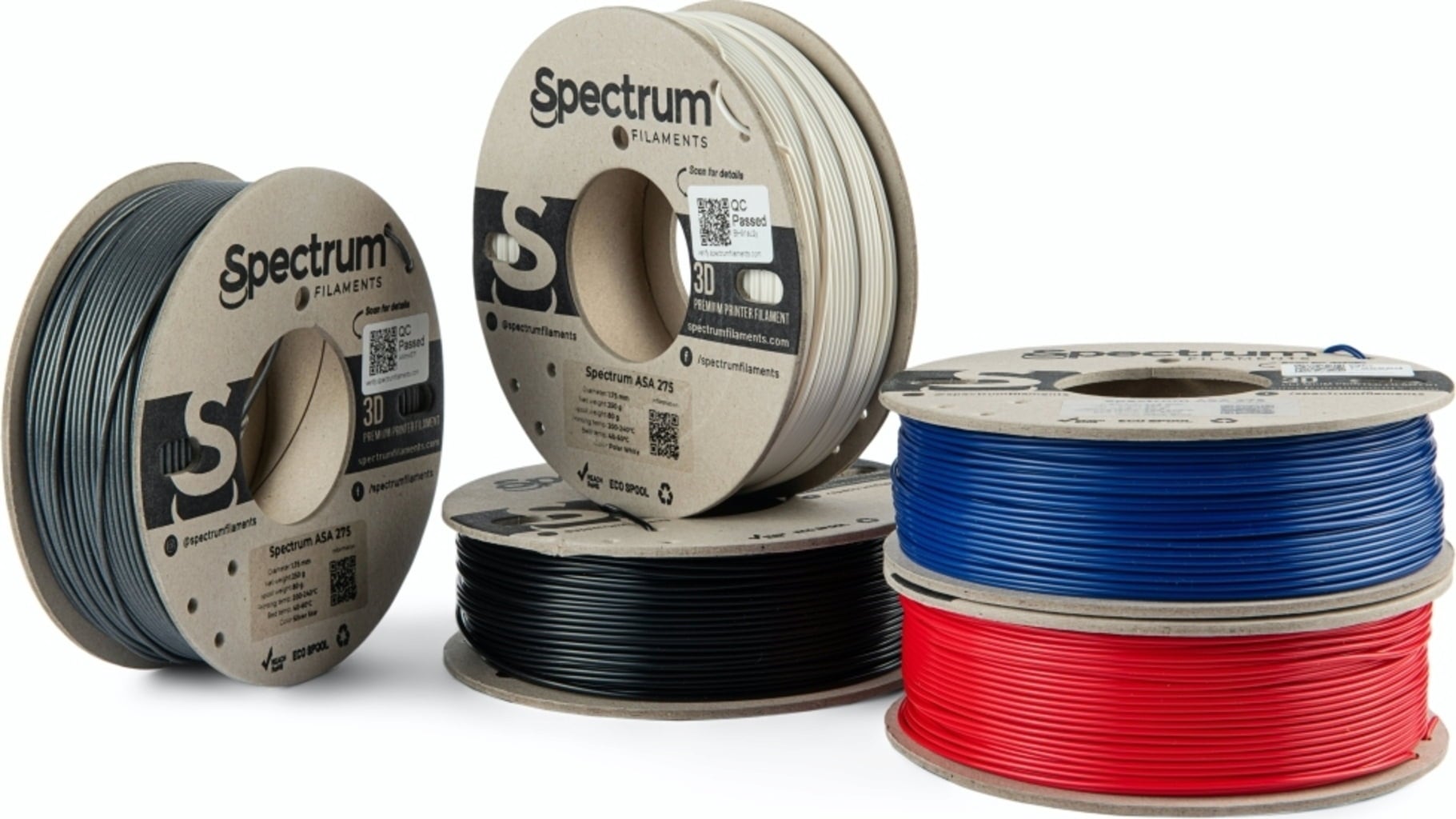 Spectrum – ASA Filament Set (5 Farben) – 1,75 mm – 1.25 kg