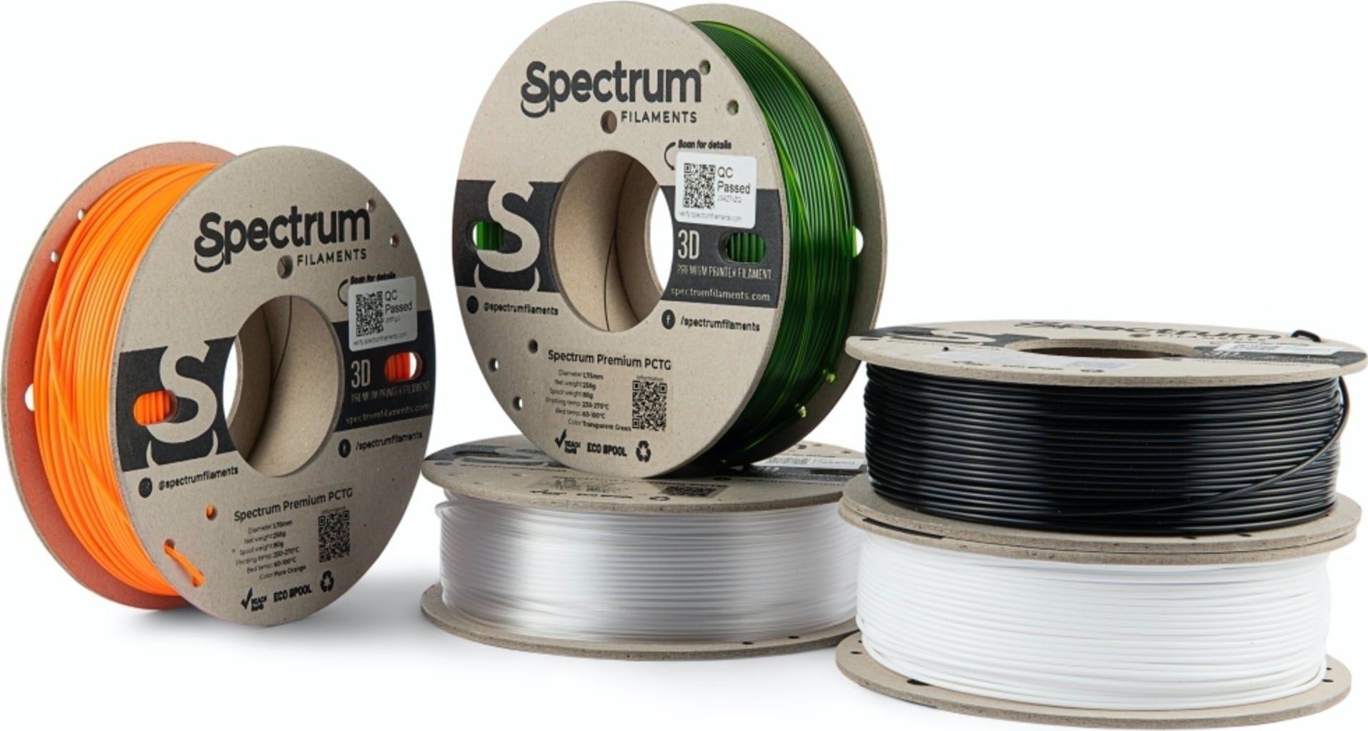 Spectrum – 5er-Set PCTG Premium – 1,75 mm – 1.25 kg