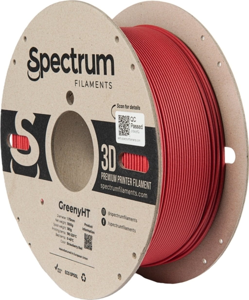 Spectrum – GreenyHT Strawberry Red – 1,75 mm – 1 kg