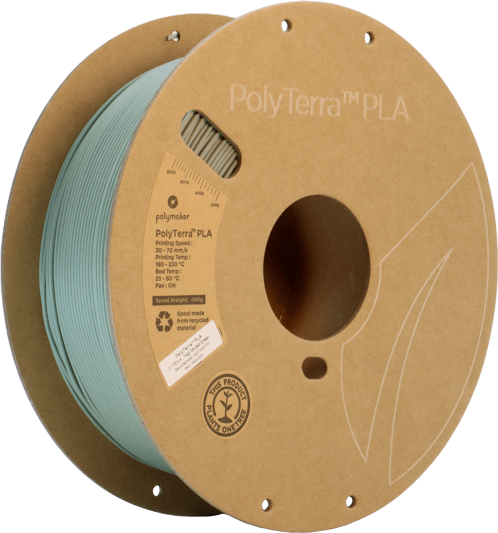 Polymaker – PolyTerra PLA Muted Green – 1,75 mm – 1 kg