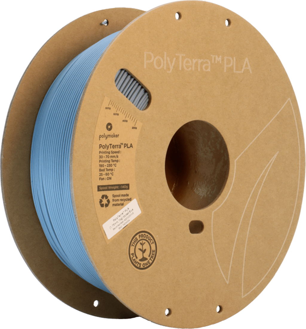 Polymaker – PolyTerra PLA Muted Blue – 1,75 mm – 1,0 kg