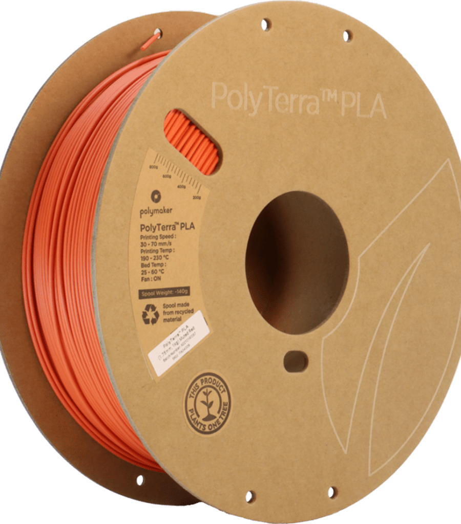 Polymaker – PolyTerra PLA Gedecktes Rot – 1,75 mm – 1 kg