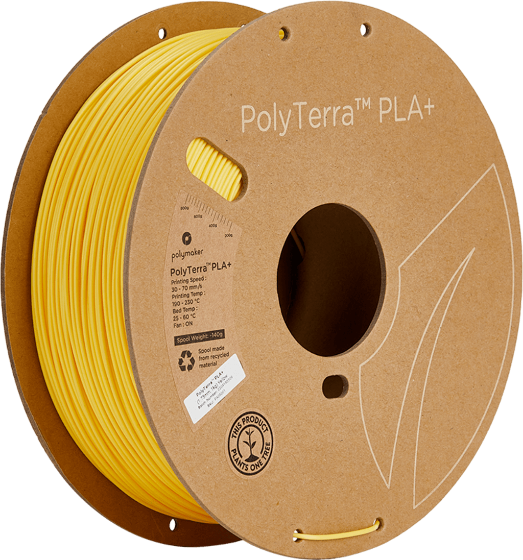 Polymaker – PolyTerra PLA+ Yellow – 1,75 mm – 1 kg
