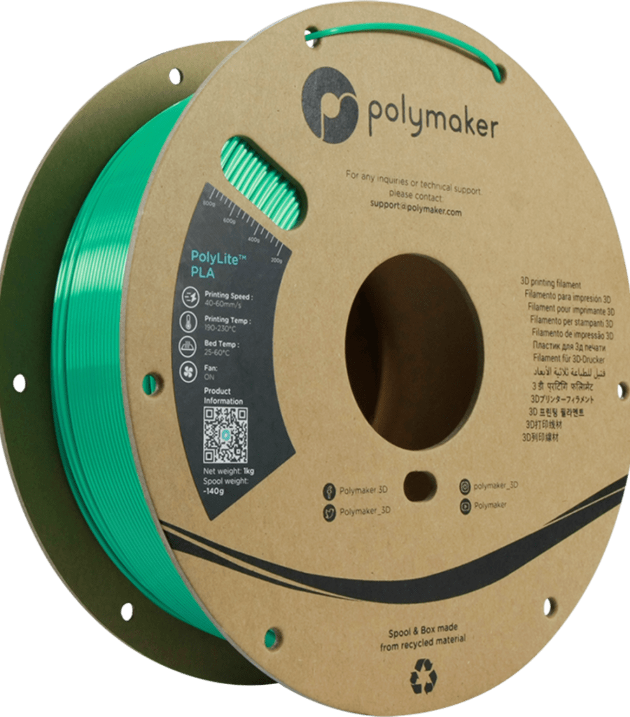 Polymaker – Seidenglanz PLA Grün – 1,75 mm – 1.0 kg