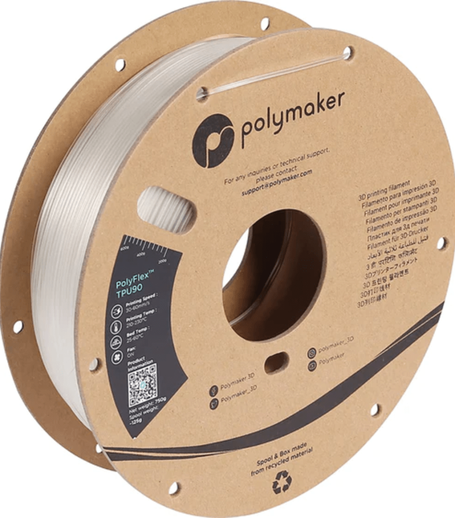 Polymaker – PolyFlex TPU90 Clear – 1,75 mm – 0,75 kg