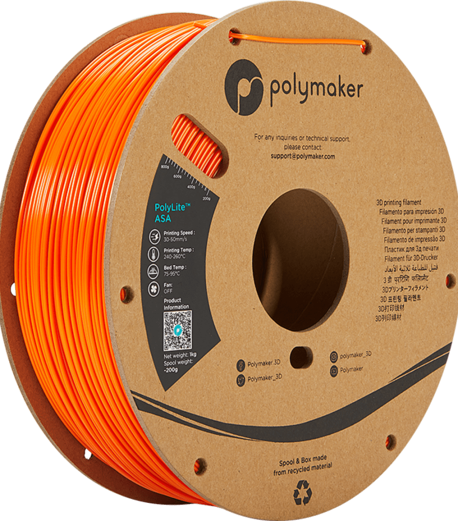 Polymaker – PolyLite ASA Orange – 1,75 mm – 1 kg